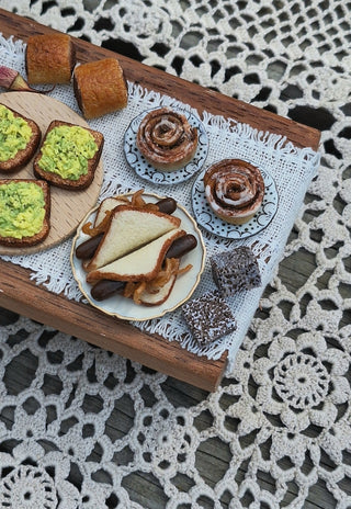 Pre-Order Miniature Avo Toast with Ceramic Plate |  Rugaroo × Ratatouille Miniatures