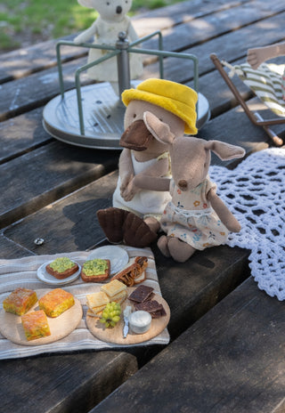 Pre-Order Miniature Zucchini Slices on Wooden Board |  Rugaroo × Ratatouille Miniatures