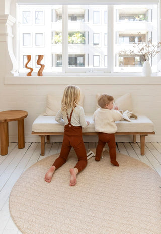 neutral stylish foam baby play mat that is eco-friendly and biodegradable, waterproof, safe, non-toxic and looks like a designer rug