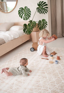 Best Baby Padded Play Mat in Neutral that looks like designer rug