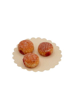 Pre-Order Miniature Jam Donuts on a Paper Doily (Set of 3) |  Rugaroo × Ratatouille Miniatures