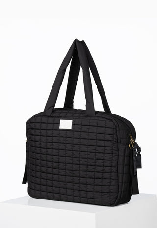 Colour-block baby bag in Shadow Moss with spacious compartments and lightweight recycled nylon design.